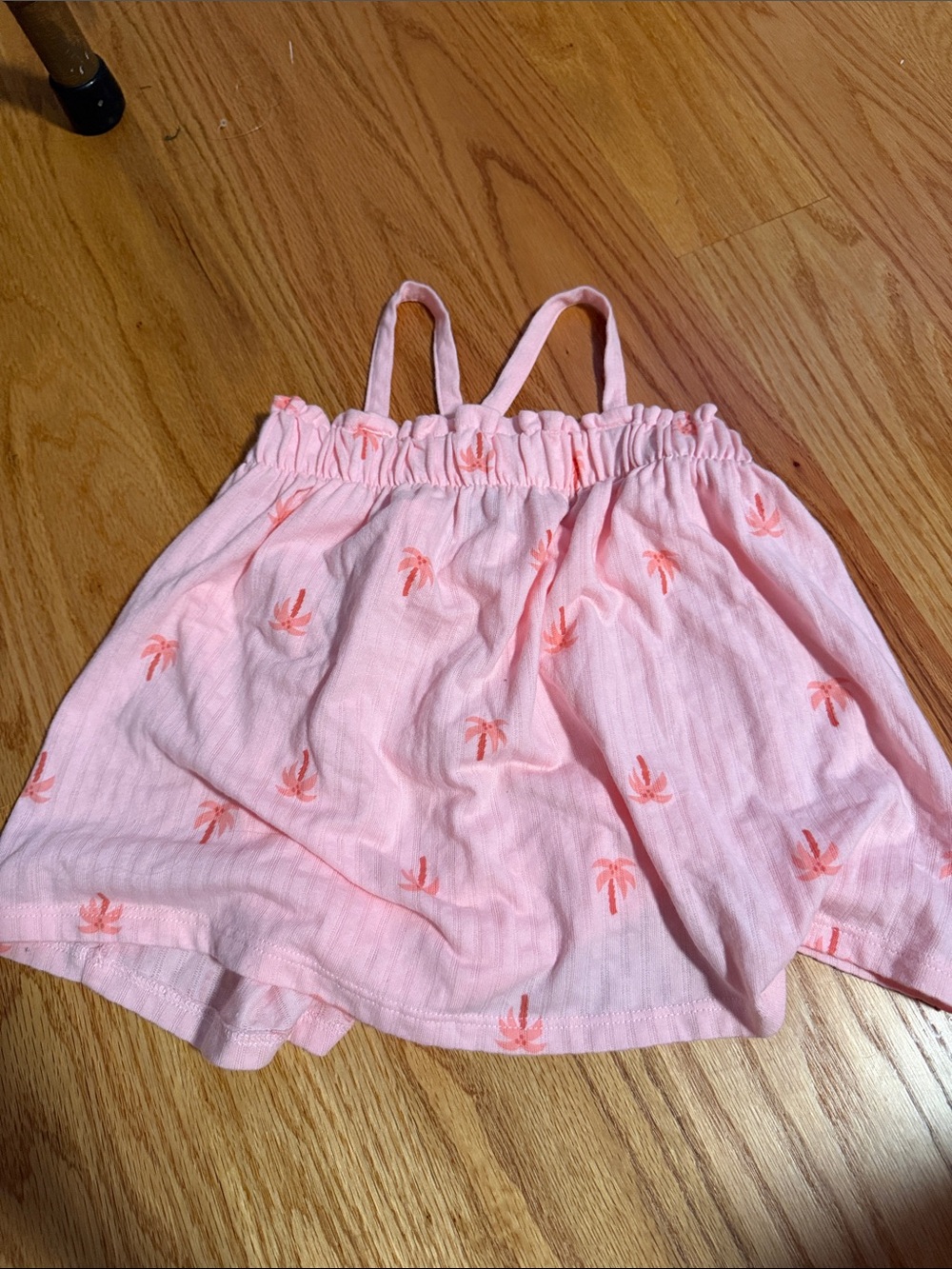 Pink Palm Tree Print Sundress Top